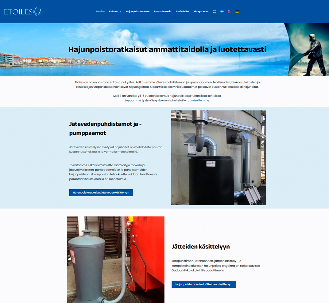 Nettisivut, graafista suunnittelua, videoeditointia Etoiles Oy. 