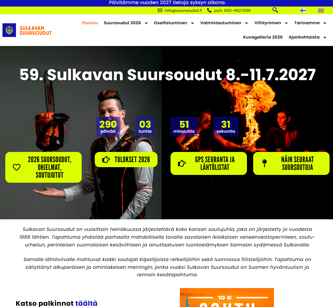 Nettisivut Sulkavan Suursouduille
